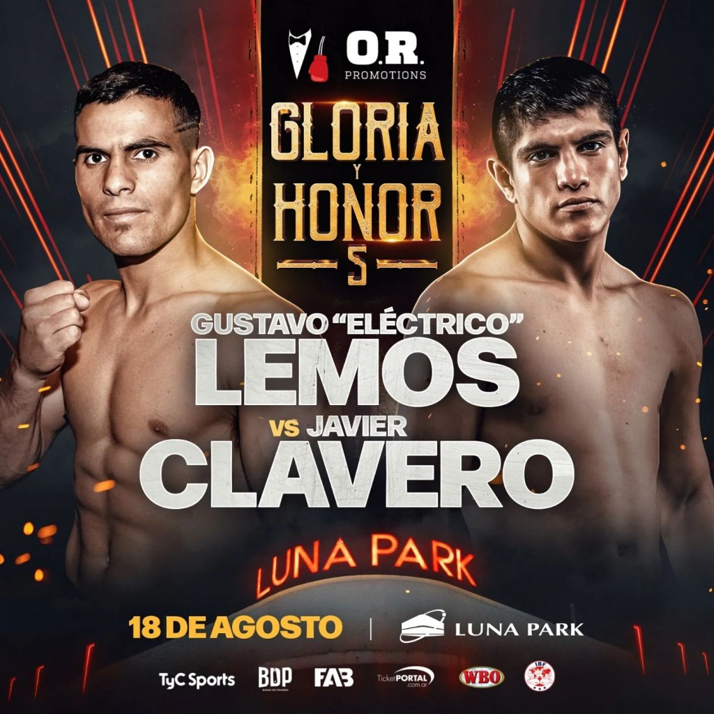 Javier Clavero enfrentará a Gustavo Lemos en el Luna Park